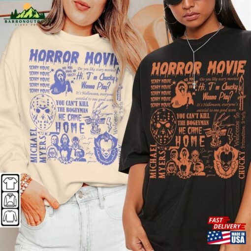 Halloween Movie Doodle Art Shirt Vintage Character Merch Tee Quotes Saying Sweatshirt Retro Horror Da3006dt T-Shirt