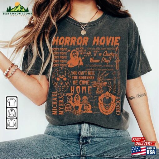 Halloween Movie Doodle Art Shirt Vintage Character Merch Tee Quotes Saying Sweatshirt Retro Horror Da3006dt T-Shirt