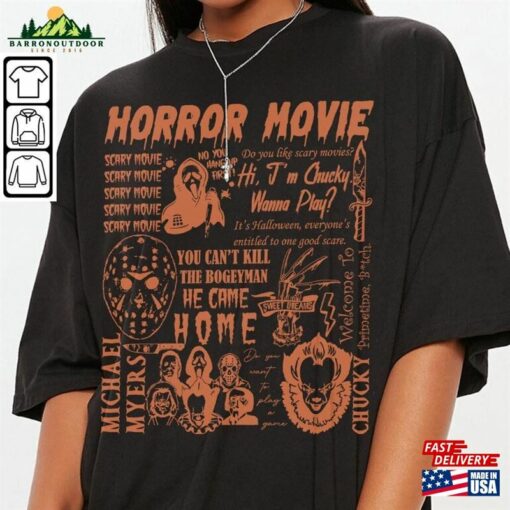 Halloween Movie Doodle Art Shirt Vintage Character Merch Tee Quotes Saying Sweatshirt Retro Horror Da3006dt T-Shirt