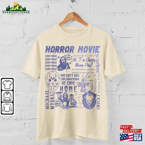 Halloween Movie Doodle Art Shirt Vintage Character Merch Tee Quotes Saying Sweatshirt Retro Horror Da3006dt T-Shirt