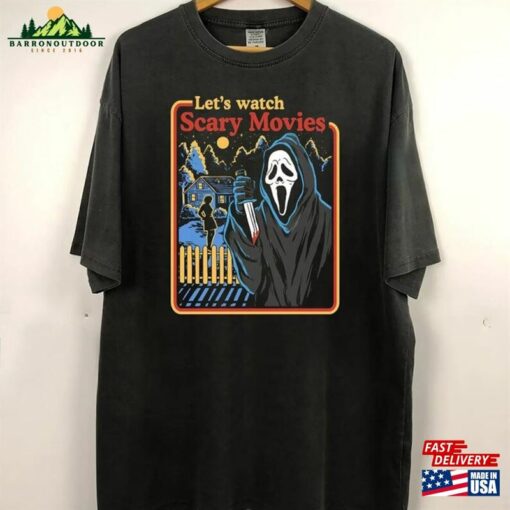 Halloween Movie Shirt Let’s Watch Scary Movies T-Shirt Classic