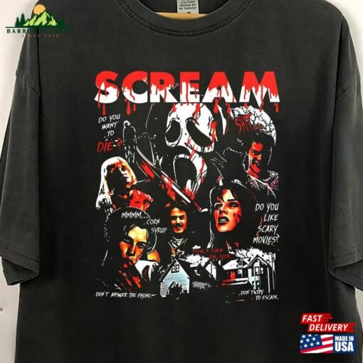 Halloween Movie Shirt Scream T-Shirt Vintage Hoodie Classic