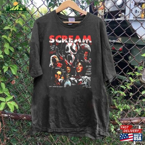 Halloween Movie Shirt Scream T-Shirt Vintage Hoodie Classic