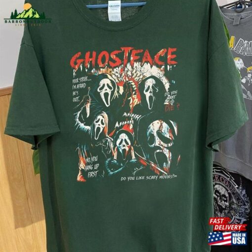 Halloween Movie Shirt Scream T-Shirt Vintage Unisex Classic