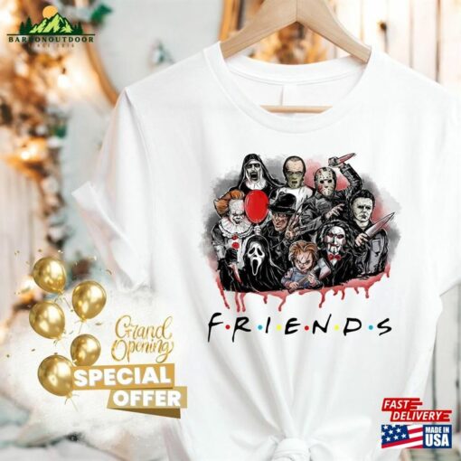 Halloween Shirt Friends Horror Movie Characters Unisex Sweatshirt