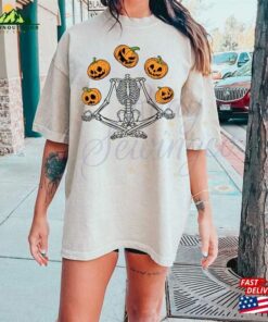 Halloween Skeleton Shirt Clothing For Couple And Kids Costume Hoodie Sweatshirt