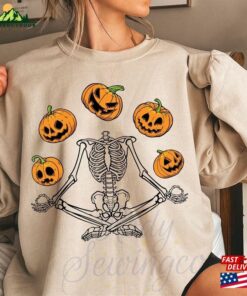 Halloween Skeleton Shirt Clothing For Couple And Kids Costume Hoodie Sweatshirt