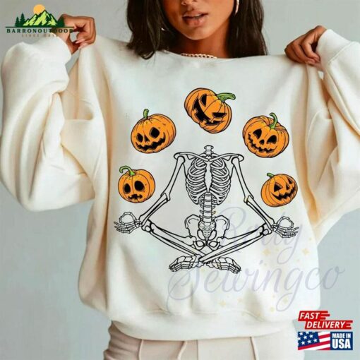 Halloween Skeleton Shirt Clothing For Couple And Kids Costume Hoodie Sweatshirt