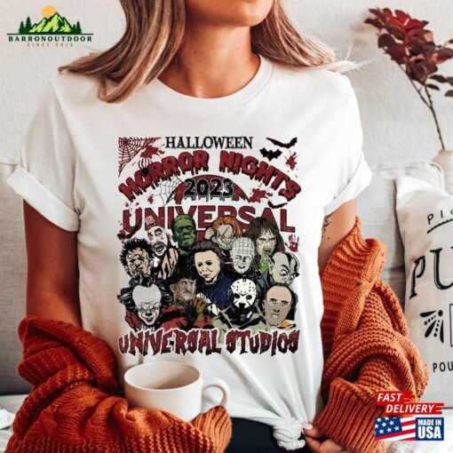 Halloween Universal Studios Shirt Horror Night Tees Movies Matching Couple Shirts Classic Sweatshirt