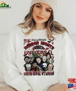 Halloween Universal Studios Shirt Horror Night Tees Movies Matching Couple Shirts Classic Sweatshirt