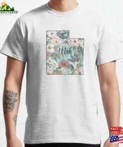 Hand Drawn Utah Floral Classic T-Shirt Unisex
