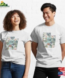 Hand Drawn Utah Floral Classic T-Shirt Unisex