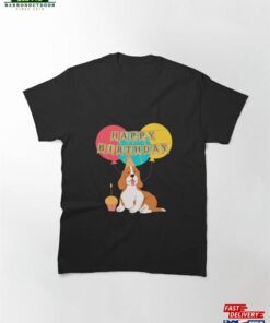 Happy Birthday Cute Basset Hound Classic T-Shirt Sweatshirt
