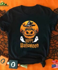 Happy Halloween Pumpkin Shirt Skeleton T-Shirt Funny Party Classic Hoodie