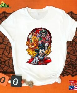 Happy Mickey Pumpkin Halloween Shirt Skeleton T-Shirt Party Hoodie Classic