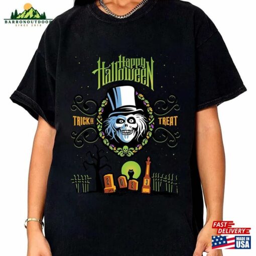 Hatbox Ghost Shirt Happy Halloween 2023 Haunted Mansion Disney Sweatshirt T-Shirt