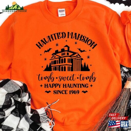 Haunted Mansion Shirt Happy Haunting Halloween Classic Unisex