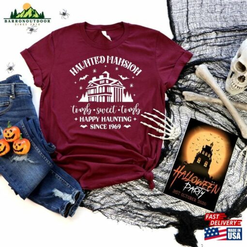 Haunted Mansion Shirt Happy Haunting Halloween Classic Unisex