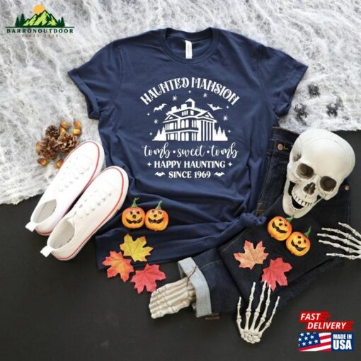 Haunted Mansion Shirt Happy Haunting Halloween Classic Unisex