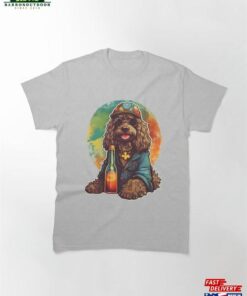 Hippie Dog Drinking Fruit Juice Classic T-Shirt Unisex Sweatshirt