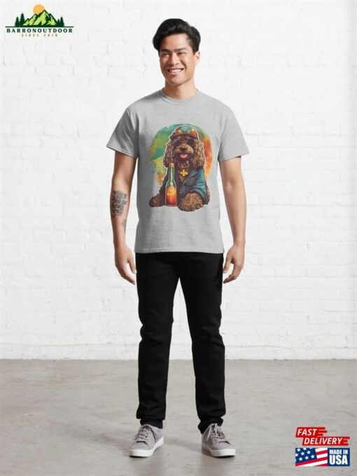 Hippie Dog Drinking Fruit Juice Classic T-Shirt Unisex Sweatshirt