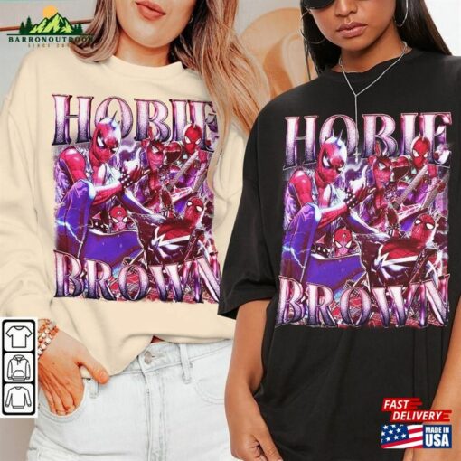 Hobie Brown Movie Shirt Spiderman Across The Spider Verse Vintage 90S Y2k Sweatshirt Classic Unisex