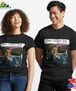 Homelander One Ticket For Barbie Please Meme T Shirt Cool Funny Unisex T-Shirt