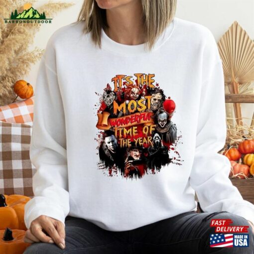 Horror Characters Halloween Sweatshirt Scary Movie Shirt Hoodie T-Shirt