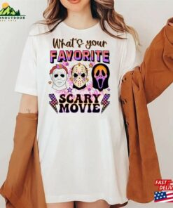 Horror Movie Halloween Shirt Characters Spooky Vibes Classic Sweatshirt