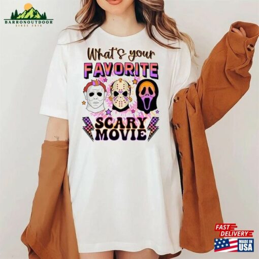 Horror Movie Halloween Shirt Characters Spooky Vibes Classic Sweatshirt