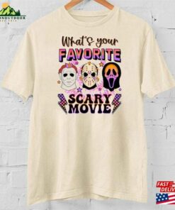 Horror Movie Halloween Shirt Characters Spooky Vibes Classic Sweatshirt 3