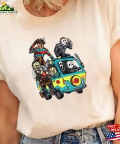 Horror Movie Mystery Machine Halloween Unisex T-Shirt Funny Party Tee Shirt Adults Sizes Hoodie Horror Movie Mystery Machine Halloween Unisex T-Shirt Funny Party Tee Shirt Adults Sizes Hoodie