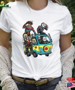 Horror Movie Mystery Machine Halloween Unisex T-Shirt Funny Party Tee Shirt Adults Sizes Hoodie