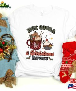 Hot Cocoa And Christmas Movies Shirt Retro Cozy Sweatshirt Winter T-Shirt 2 Hot Cocoa And Christmas Movies Shirt Retro Cozy Sweatshirt Winter T Shirt 3