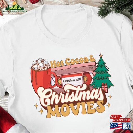 Hot Cocoa Christmas Movies Shirt A Carol Watching Classic Hoodie