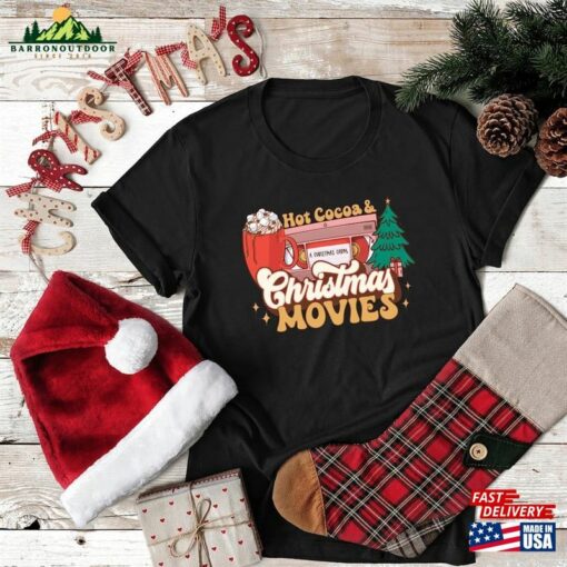 Hot Cocoa Christmas Movies Shirt A Carol Watching Classic Hoodie