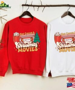 Hot Cocoa Christmas Movies Shirt A Carol Watching Classic Hoodie 3