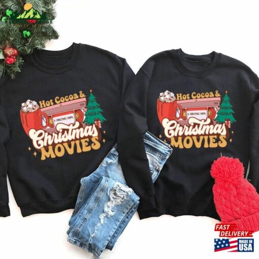 Hot Cocoa Christmas Movies Shirt A Carol Watching Classic Hoodie