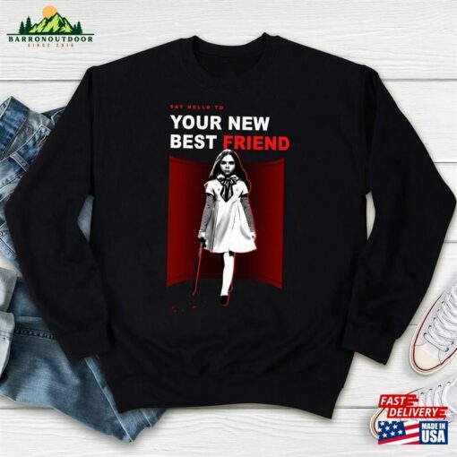 Hot Horror Movie M3gan Your New Best Friend Megan 2023 T Shirt Gift For Fans Sweetshirt Unisex T-Shirt