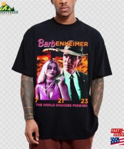 Hot Sale Barbenheimer Vintage Shirt The World Changes Forever T-Shirt Sweatshirt