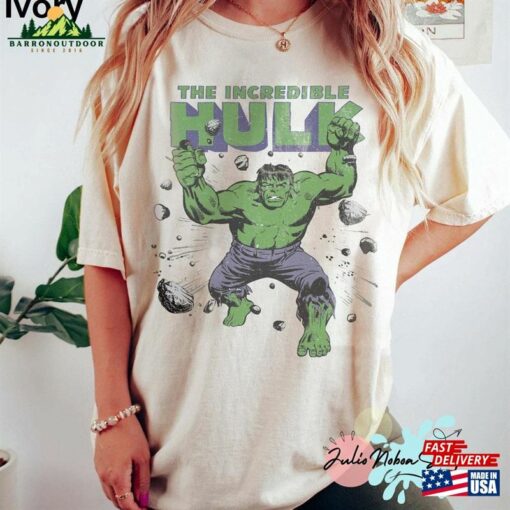 Hulk T-Shirt Retro Marvel Comfort Colors Shirt The Incredible Hoodie