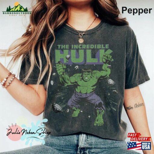 Hulk T-Shirt Retro Marvel Comfort Colors Shirt The Incredible Hoodie