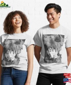 Human Skull Pencil Drawing Classic T Shirt Hoodie Unisex 3