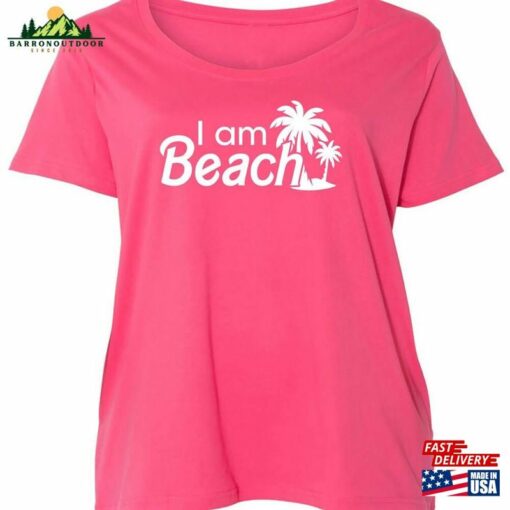 I Am Beach Women’s Plus Size Scoopneck Tee Or Tank T-Shirt Classic