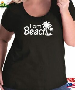 I Am Beach Womens Plus Size Scoopneck Tee Or Tank T Shirt Classic 4