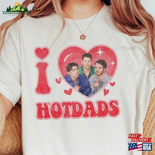 I Love Hotdads Shirt Vintage Jonas Brothers Five Albums One Night Tour Sweatshirt Hoodie