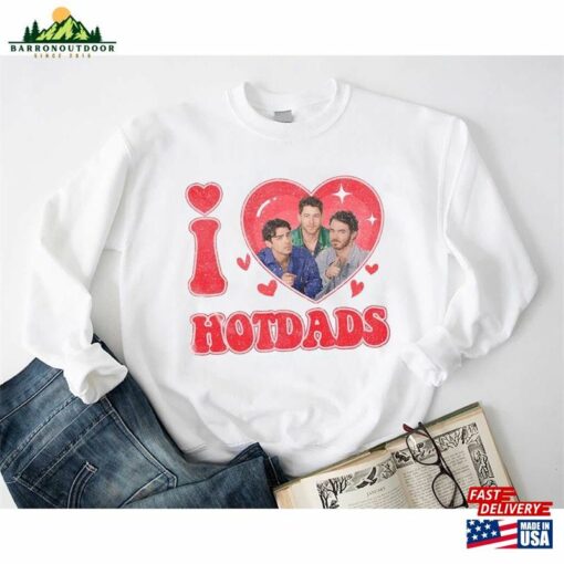 I Love Hotdads Shirt Vintage Jonas Brothers Five Albums One Night Tour Sweatshirt Hoodie