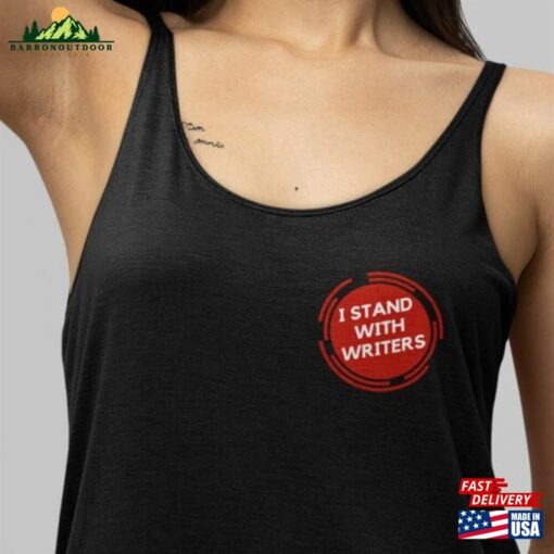 I Stand With Writers Women’s Racerback Tank Top Shirt 2023 Wga Strike Support Film Industry Pay Solidarity Sweatshirt Hoodie