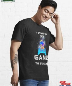I Stopped My Game To Be Here Graphic Novelty Sarcastic Funny T Shirt Classic Hoodie 3