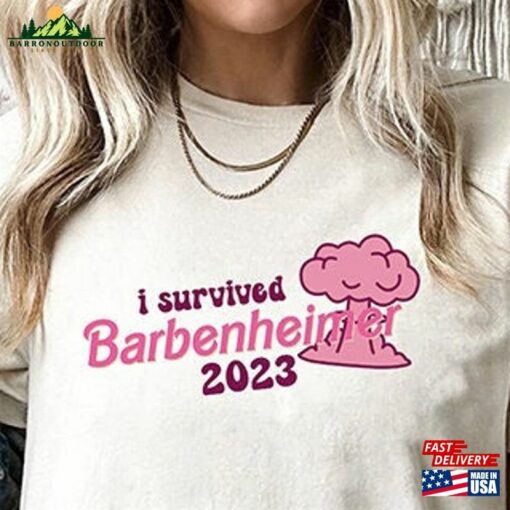 I Survived Barbenheimer 2023 Shirt Bella Canvas Tee Sweatshirt Hoodie